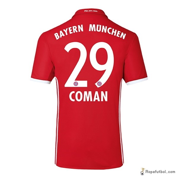 Camiseta Bayern de Múnich Replica Primera Ropa Coman 2016/17 Rojo